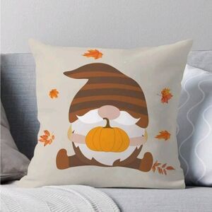 Gnome Pumpkin 🎃 Pillow Cover